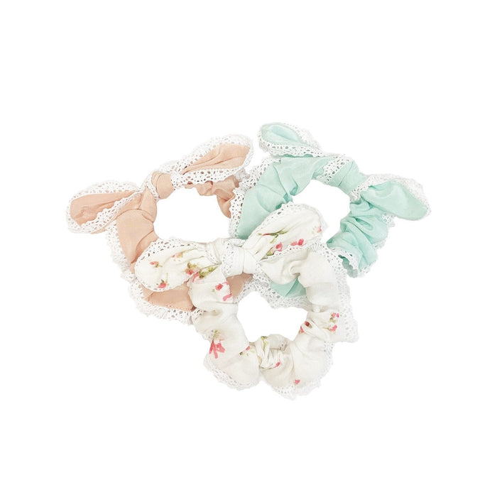 Penelope Bow Tie Lace Scrunchy - Silks / Multiple Colors (Free Shipping Included on all Merritt Accessories Too)