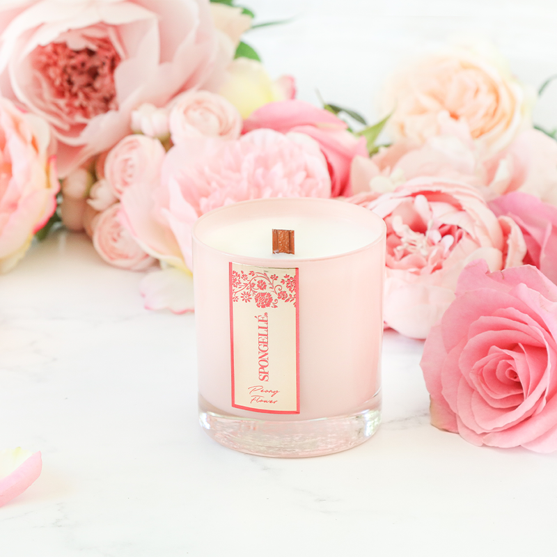 Spongellé Peony Flower | Private Reserve Candle Home Fragrance