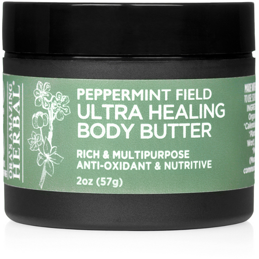 Ora's Amazing Herbal Ultra Healing Body Butter, Peppermint Field 1/2/8oz