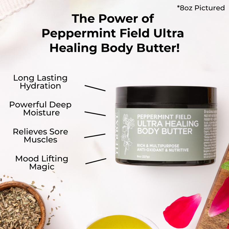 Ora's Amazing Herbal Ultra Healing Body Butter, Peppermint Field