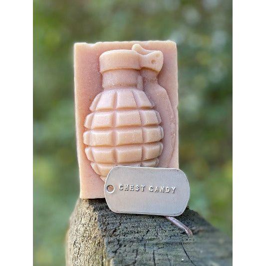 kbarsoapco - Chest Candy Grenade Soap 7.62oz