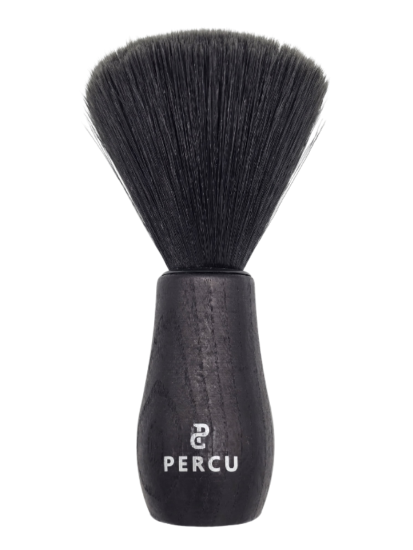 Vip Barber Supply Percu Synthetic Bristles Neck Duster Assorted Sizes Neck Duster White Smoke Large Black #PC-984S