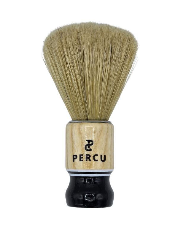 Vip Barber Supply Percu Shaving Brush Assorted Finishes Shaving Brush White Smoke Black Wood #PC-1071-B