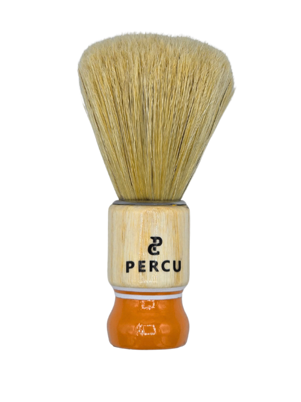 Vip Barber Supply Percu Shaving Brush Assorted Finishes Shaving Brush White Smoke Orange Wood #PC-1071-O