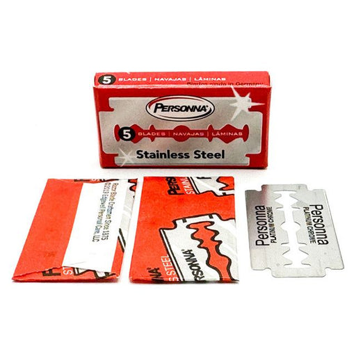 Personna Red Stainless Steel Double Edge Razor Blades - 20x5 Pack