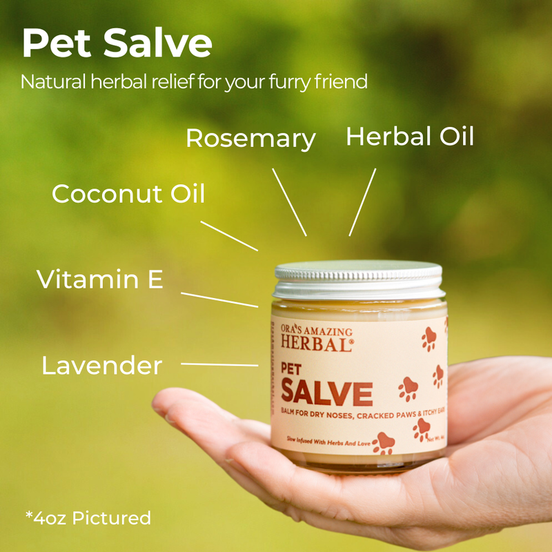 Ora's Amazing Herbal Pet Salve & Lavender Balm Dark Khaki Jar 4 oz