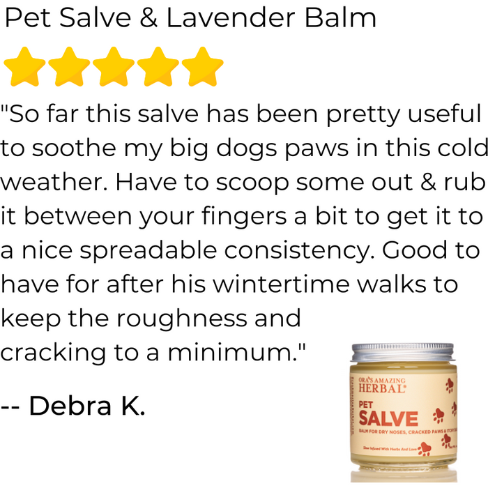 Ora's Amazing Herbal Pet Salve & Lavender Balm 4oz