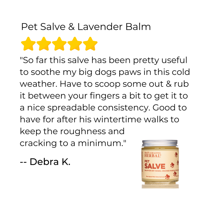 Ora's Amazing Herbal Pet Salve & Lavender Balm White Smoke Jar 4 oz