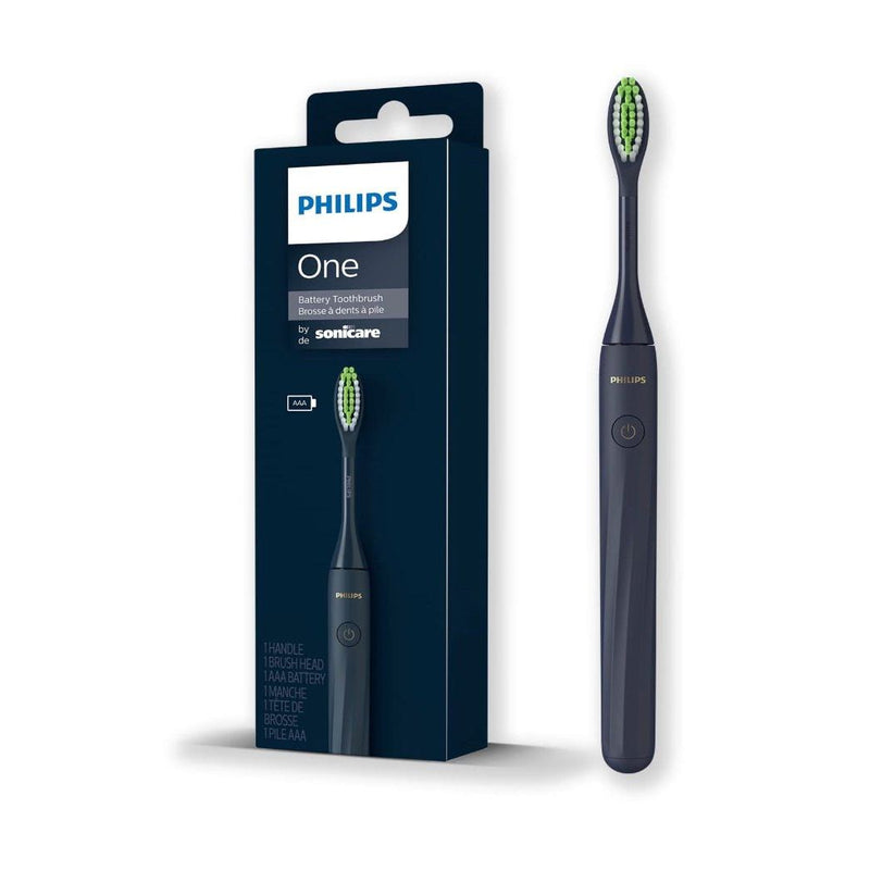 VIP Extensions Philips One Electric Toothbrush by Sonicare Hy1100/54 - Micro Vibrations, Soft Bristles That Gently Polish and Whiten Teeths, 3 Month Battery Life, 2 Minute Timer and Quadpace Black Beauty Supplies