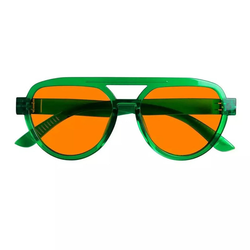 eyekeeper.com Pilot 100% Blue Blocking Glasses Orange Lens Metalless Screwless R2312-B98 Eyeglasses