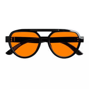 eyekeeper.com Pilot 100% Blue Blocking Glasses Orange Lens Metalless Screwless R2312-B98 Eyeglasses