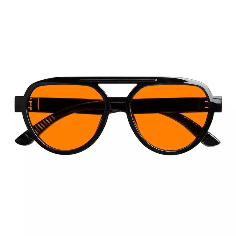 eyekeeper.com Pilot 100% Blue Blocking Glasses Orange Lens Metalless Screwless R2312-B98 Eyeglasses