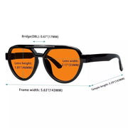 eyekeeper.com Pilot 100% Blue Blocking Glasses Orange Lens Metalless Screwless R2312-B98 Eyeglasses