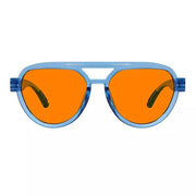 eyekeeper.com Pilot 100% Blue Blocking Glasses Orange Lens Metalless Screwless R2312-B98 Eyeglasses