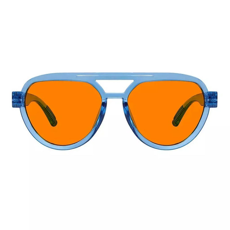 eyekeeper.com Pilot 100% Blue Blocking Glasses Orange Lens Metalless Screwless R2312-B98 Eyeglasses