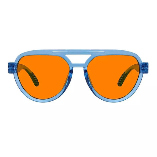eyekeeper.com Pilot 100% Blue Blocking Glasses Orange Lens Metalless Screwless R2312-B98 Eyeglasses
