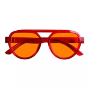 eyekeeper.com Pilot 100% Blue Blocking Glasses Orange Lens Metalless Screwless R2312-B98 Eyeglasses