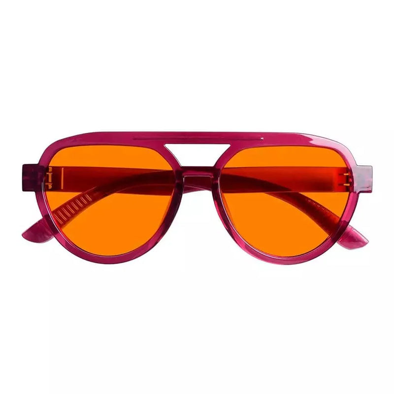 eyekeeper.com Pilot 100% Blue Blocking Glasses Orange Lens Metalless Screwless R2312-B98 Eyeglasses