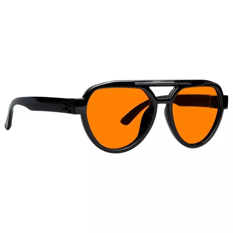 eyekeeper.com Pilot 100% Blue Blocking Glasses Orange Lens Metalless Screwless R2312-B98 Eyeglasses