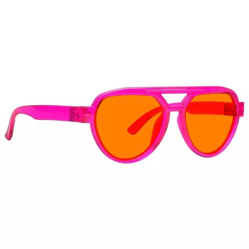 eyekeeper.com Pilot 100% Blue Blocking Glasses Orange Lens Metalless Screwless R2312-B98 Eyeglasses