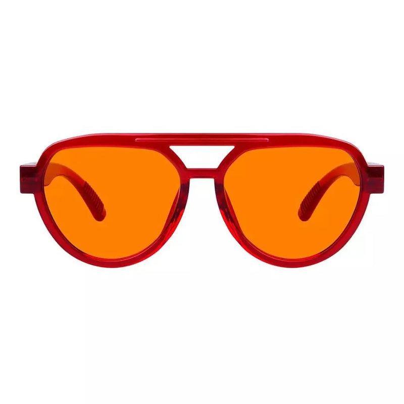 eyekeeper.com Pilot 100% Blue Blocking Glasses Orange Lens Metalless Screwless R2312-B98 Eyeglasses