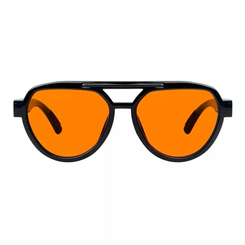 eyekeeper.com Pilot 100% Blue Blocking Glasses Orange Lens Metalless Screwless R2312-B98 Eyeglasses