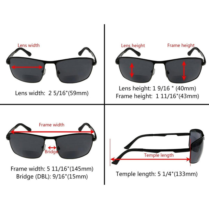 Eyekeeper.Com - Pilot Bifocal Reading Sunglasses Sunshine Readers Sg802