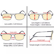 eyekeeper.com Pilot Memory Metal Blue Light Blocking Reading Glasses TMCG1705 Eyeglasses