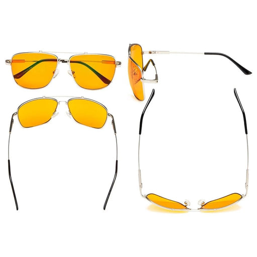 eyekeeper.com Pilot Memory Titanium Blue Light Blocking Eyeglasses DS1801 Eyeglasses