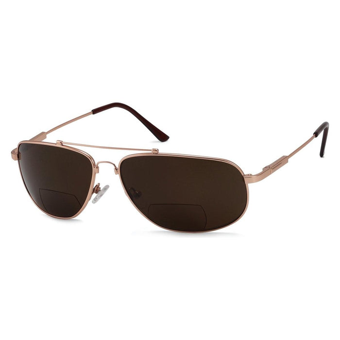 Eyekeeper.Com - Pilot Style Metal Polarized Bifocal Sunglasses Pgsg1803