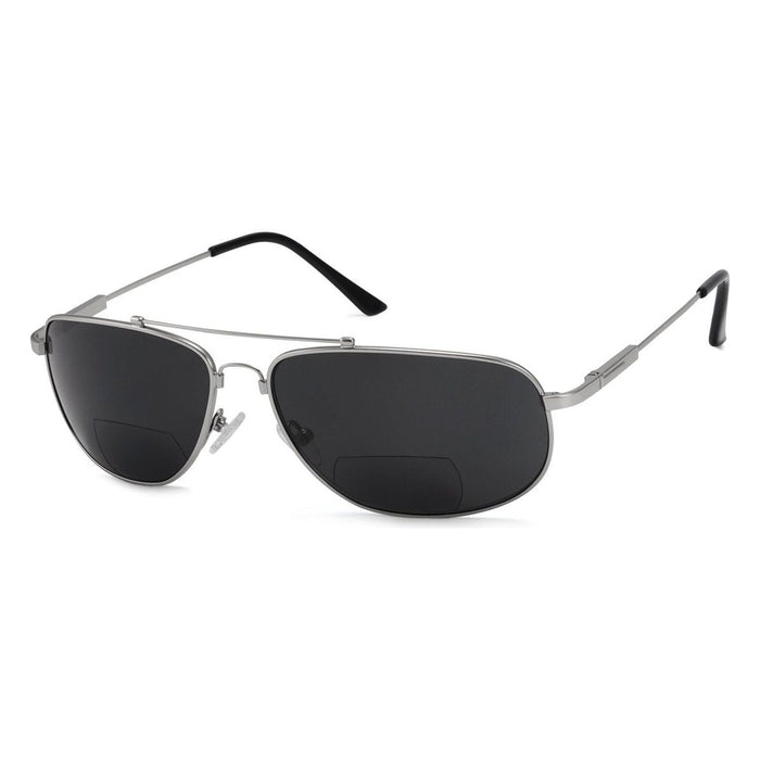 Eyekeeper.Com - Pilot Style Metal Polarized Bifocal Sunglasses Pgsg1803