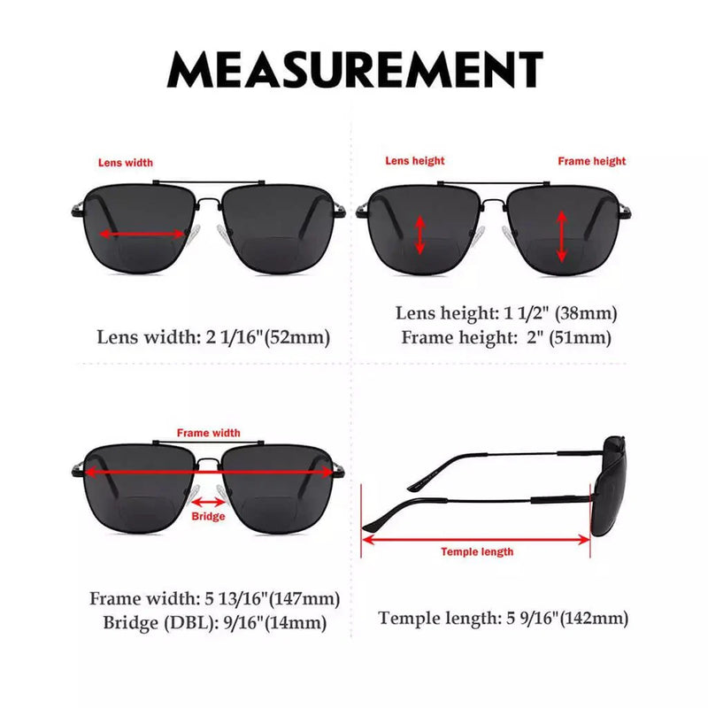 eyekeeper.com Pilot Style Polarized Bifocal Sunglasses Readers PGSG1801 Sunglasses