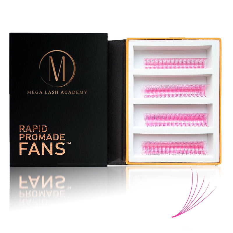 Mega Lash Academy Pink 5D Rapid Promade Fans - 600 Fans Promade Fans