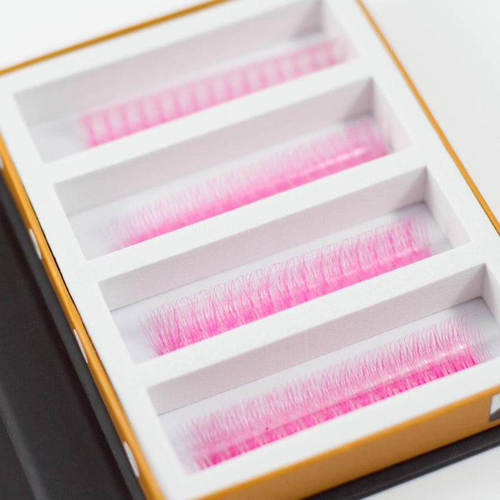 Mega Lash Academy - Pink 5D Rapid Promade Fans - 600 Fans