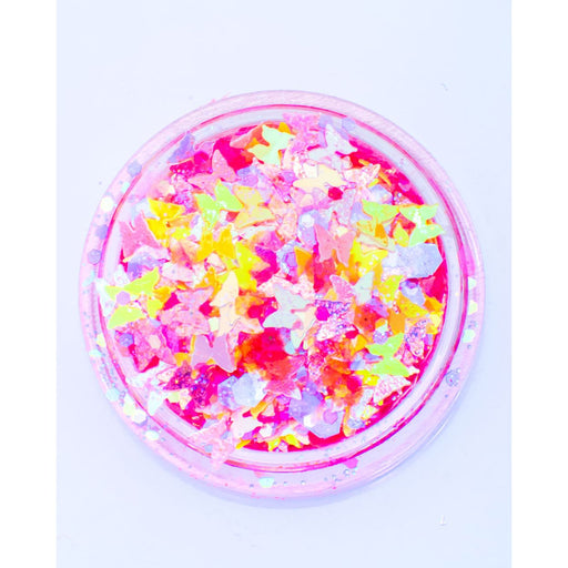Lunautics Paris - Pink Chunky Glitter with Butterflies Chunky Glitter