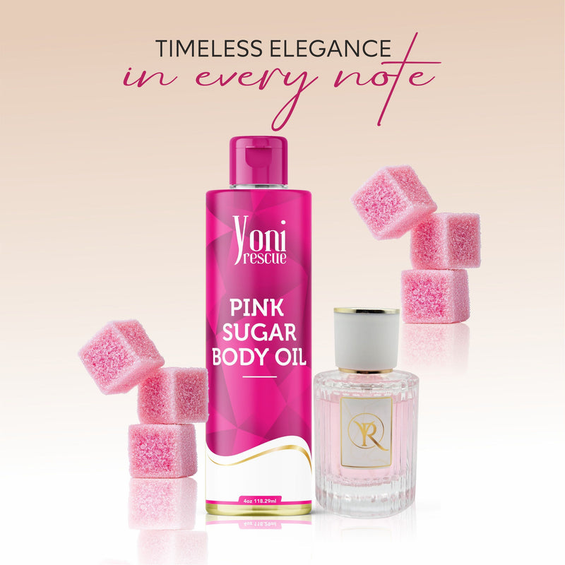 yoni rescue Pink Sugar 2 pc set - Body Oil + Eu De Parfum bundles
