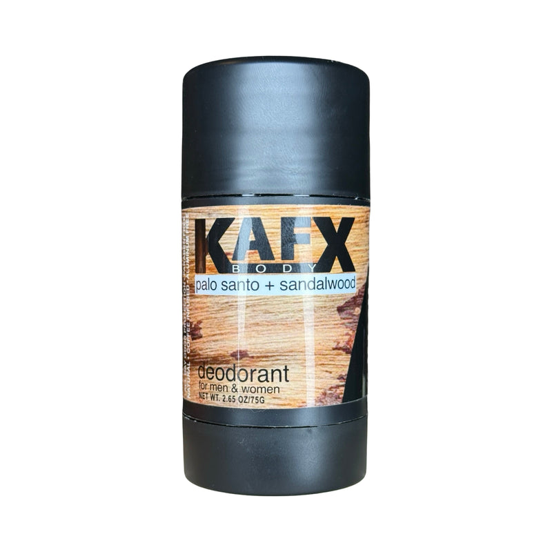 KAFX Body Palo Santo + Sandalwood Coffee-Infused Natural Deodorant – Rustic & Woodsy Deodorant