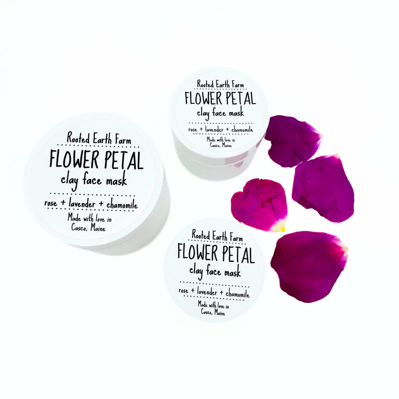 Rooted Earth Farm + Apothecary Flower Petal Clay Face Mask Face Masks + Scrubs