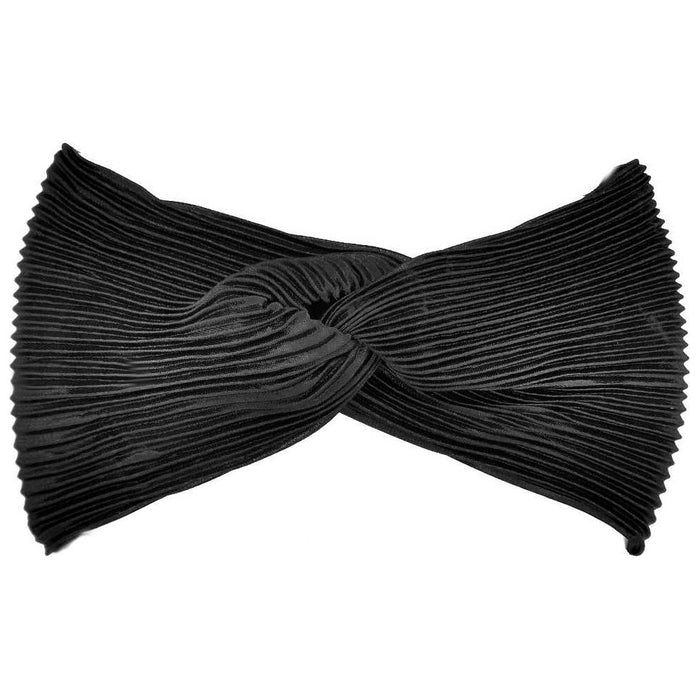 Threddies Pleated Satin Turban Headbands, Bulk Pack