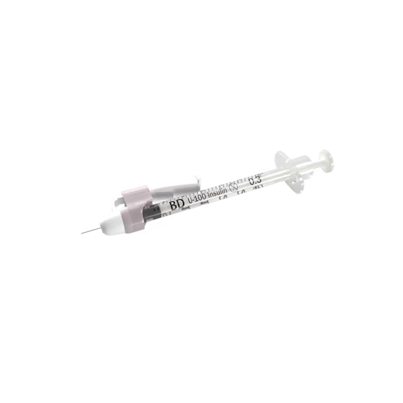 BD BD SafetyGlide Insulin Syringes 0.3 mL 31G x 8mm Medical Needles & Syringes White Smoke