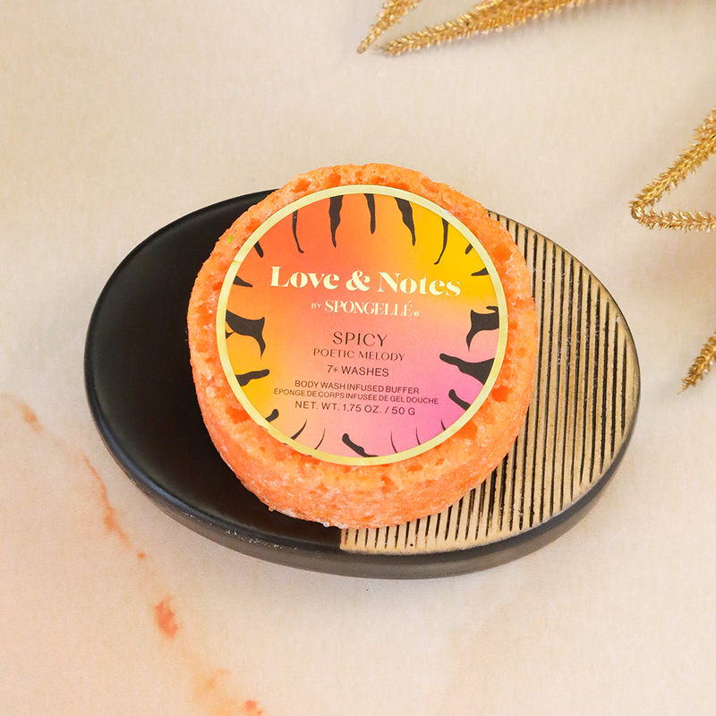 Spongellé Poetic Melody | Love & Notes Spongette Body Wash Infused Buffer