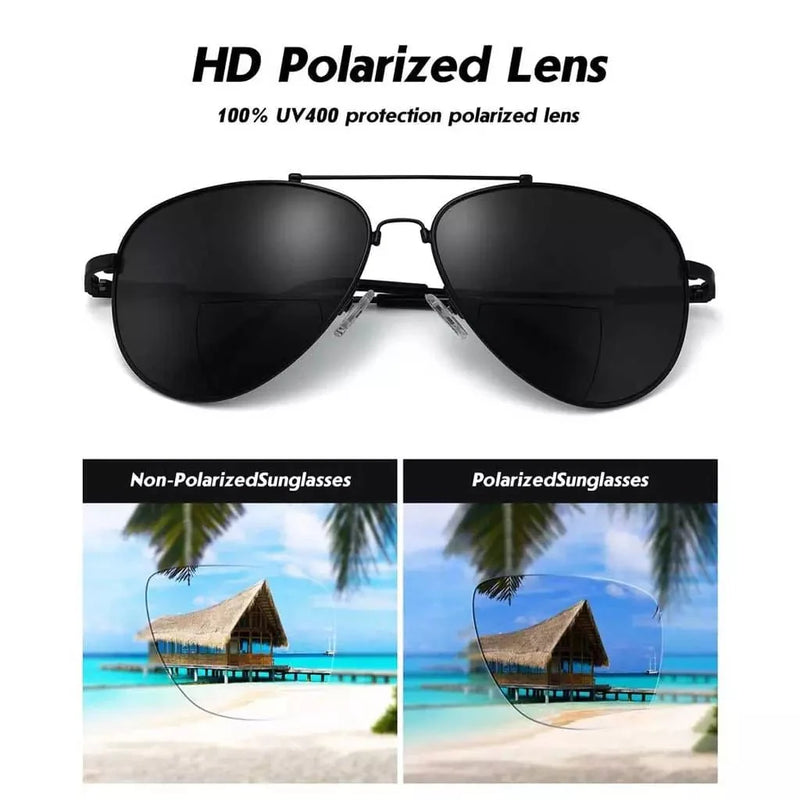 eyekeeper.com Polarized Bifocal Sunglasses Pilot Style Readers PGSG1804 Sunglasses