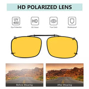 eyekeeper.com Polarized Clip on Night Vision Driving Glasses C60 (57MMx39MM) Sunglasses White Smoke Yellow