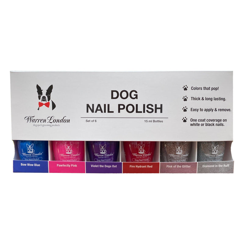 Warren London Dog Nail Polish - Polish Bottles with Brush Dog Nail Polish