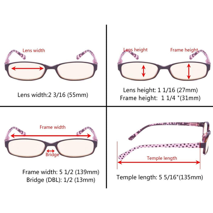 Eyekeeper.Com - Polka Dots Patterned Eyeglasses Cg908P