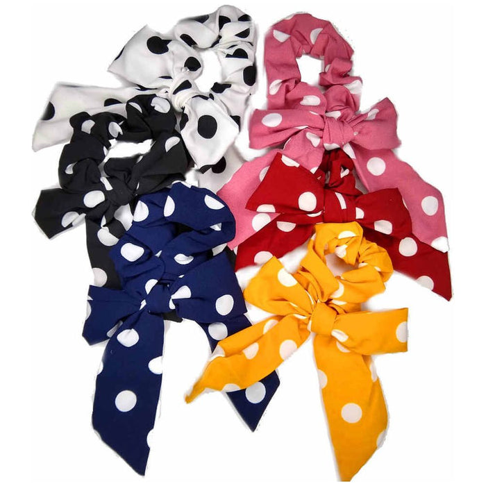 Threddies Polka Dot Bow Scrunchies