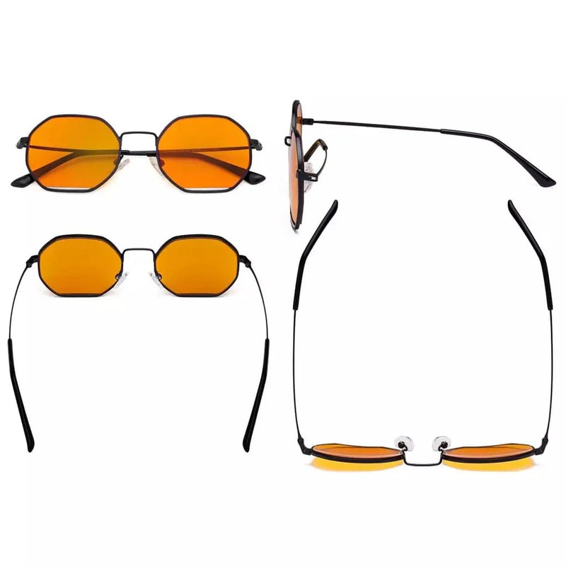 eyekeeper.com Polygon Design Blue Light Blocking Eyeglasses LX19026-BB98 Eyeglasses White Smoke Black Silver / without magnification,Gold Red / without magnification