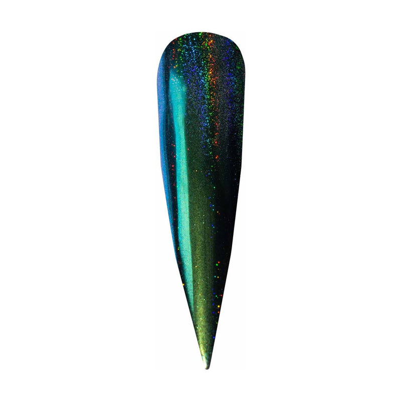 UberChic Beauty Chameleon Holographic Nail Powder: Emerald Isle Powder