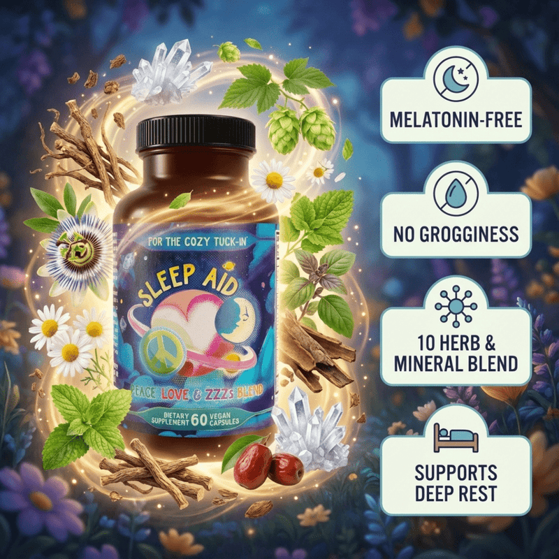 Hippie Farms Premium Sleep Aid Formula - Peace, Love, and ZZZ's Blend Vitamins & Supplements