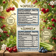 Hippie Farms Premium Tart Cherry Blend - Inflammation, Uric Acid, Sleep, Muscle Recovery Vitamins & Supplements